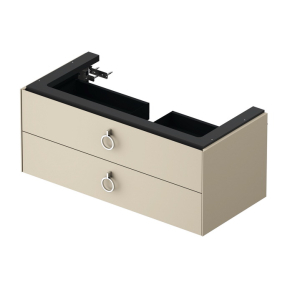 Тумба с раковиной Duravit White Tulip 105х49, с системой разделителей, серо-коричневая