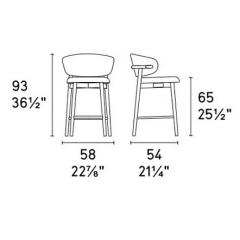 Стул Calligaris Oleandro CS2035, Canaletto Walnut/Beige