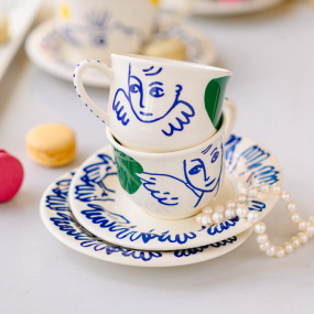 Набор чашек чайных с блюдцами Archipel Sentimental 220 мл, 4 предмета