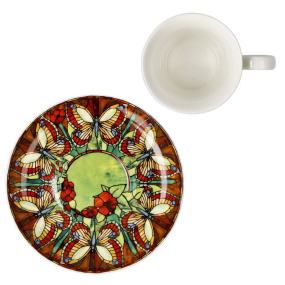 Чашка для эспрессо с блюдцем "Бабочки" 100 мл