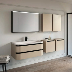 Зеркальный шкаф Kolpa-san TO 120 BL LED, 120x70, с подсветкой, черный