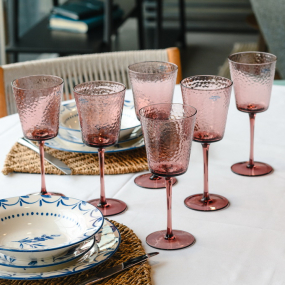 Набор бокалов Glass Alice 370 мл, 6 шт, розовый
