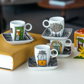 Набор чашек для эспрессо с блюдцами Alma de Lisboa 72 мл, 8 предметов