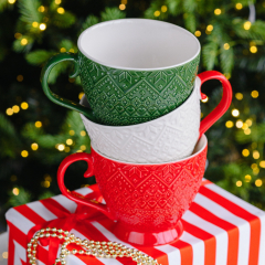 Чашка для завтрака Enjoy this day 445 мл, красная