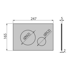 Панель смыва Alca Flat TURN, алюминий матовый