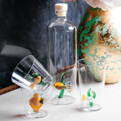 Бокал лонгдринк Marine Garden 450 мл, белая рыба и зеленая водоросль