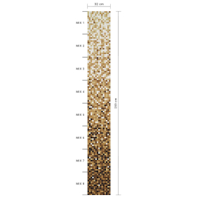 Мозаика стеклянная Bisazza Le Sfumature 32,2х258,8, New Ambra, 4 мм
