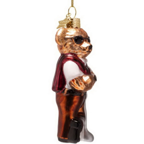 Елочная игрушка "Мишка гольфист" 11 см