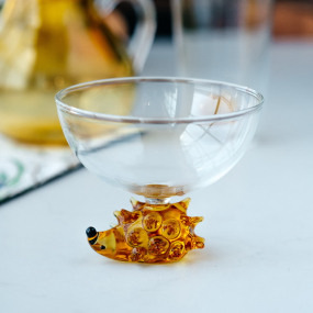 Пиала на ножке "Ежик" Animal Farm 250 мл, цвет янтарь