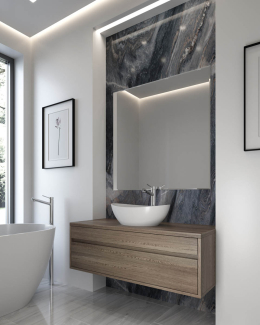 Раковина Holbi Europe SR 54x33, из Soft Rock, белая матовая, с клапаном