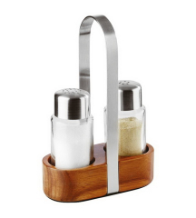 Набор из солонки и перечницы на подставке Paderno Accessori Tavola