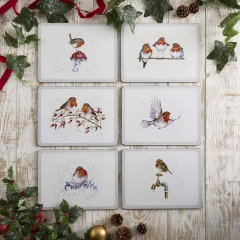 Набор подставок под тарелку Wrendale Designs Christmas "Festive Friends" 30,5х23 см, 6 шт