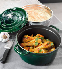 Кокот круглый La Cocotte 26 см / 5,2 л, зеленый базилик