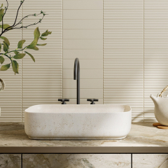 Керамогранит Rondine Volume 6х25, Ivory 3D Pyramid, 9,5 мм