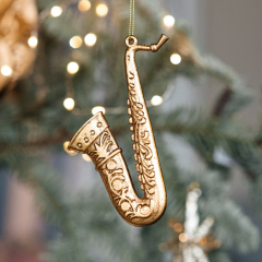 Елочная игрушка "Саксофон" 12 см