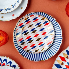 Тарелка салатная Abracadabra 20,5 см, ромбы