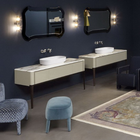 Раковина Antonio Lupi Bolo, 63х40, из Flumood, с клапаном, белый матовый