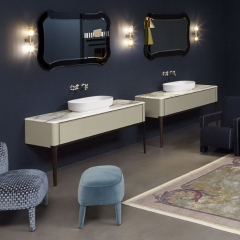 Раковина Antonio Lupi Bolo, 63х40, из Flumood, с клапаном, белый матовый