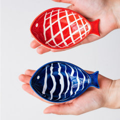 Блюдце "Рыбка" Fish 13х8 см, красное