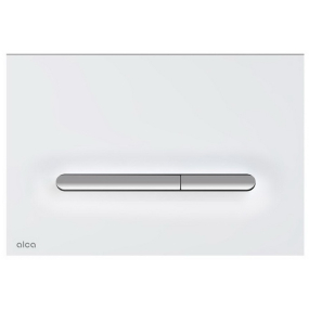 Панель смыва Alca Linka M1876-1, белый матовый / хром 