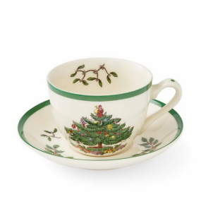 Чашка чайная с блюдцем Christmas Tree 200 мл Чашка чайная с блюдцем Christmas Tree 200 мл