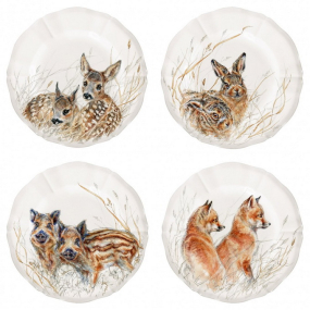 Набор тарелок салатных Sologne 23,2 см, 4 шт (лесные детеныши)