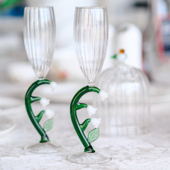 Бокал для шампанского "Белый цветок" Botanica 160 мл