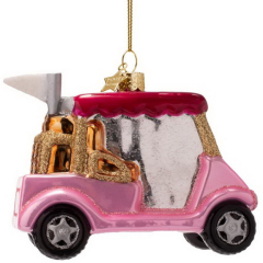 Елочная игрушка "Гольфкар" 9 см
