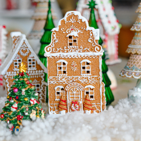 Фигурка "Пряничный таунхаус" с подсветкой 21х12х10 см