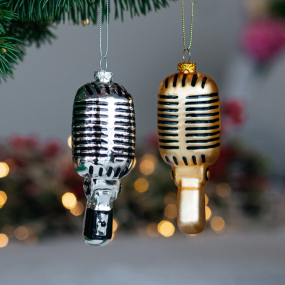 Новогодняя игрушка "Микрофон" 14 см, в ассортименте