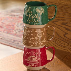 Чашка для завтрака Snowy Xmas 510 мл, зеленая