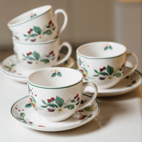 Набор чашек чайных с блюдцами Atollo Sweet Berry 260 мл, 8 предметов