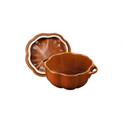 Кокот керамический "Тыква" 14,8 см, цвет корица