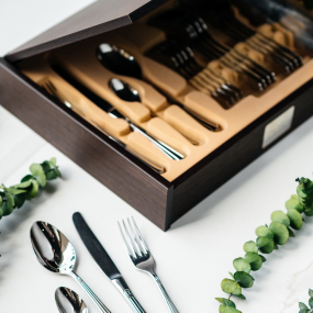Набор столовых приборов Bernini, 24 предмета, в подарочной коробке WOODEN