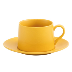 Чашка чайная с блюдцем Levante 435 мл, цвет охра