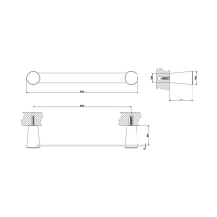 Полотенцедержатель Gessi Cono 45497.707, брашированный черный