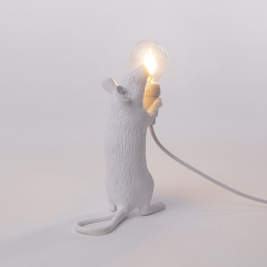 Лампа настольная Seletti Mouse Lamp Step Standing 14,5 см, белая