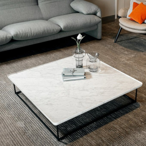 Стол журнальный Cassina Torei 99х99, White Carrara Marble