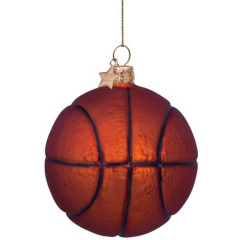 Елочная игрушка "Баскетбольный мяч" 9 см