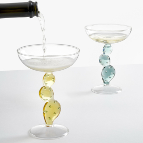 Бокал для шампанского/десерта Desert Plants 300 мл, цвет аквамарин