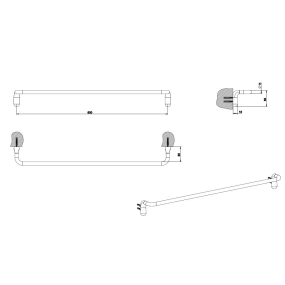 Полотенцедержатель Gessi Goccia 38103.031, 60 см, хром