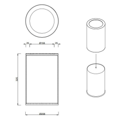 Корзина для мусора Decor Walther Basic 0615082, золото матовое