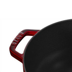 Кокот "Лилия" 26 см / 4,9 л, цвет гранатовый