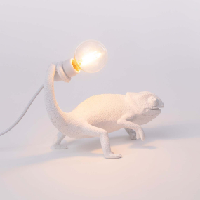 Лампа настольная Seletti Chameleon Lamp Still 14 см, белая