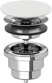 Донный клапан Villeroy & Boch 683500RW, незапираемый, керамическая накладка, белый матовый