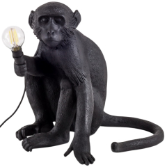 Лампа настольная Monkey Lamp Sitting  Outdoor 32 см, черная
