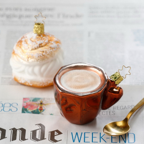 Игрушка на елку "Кофе крема" 7,5 см