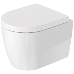 Унитаз подвесной Duravit ME by Starck 48х37, WonderGliss, 25300900001, безободковый, с сиденьем, белый