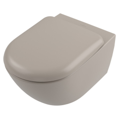 Унитаз Villeroy & Boch Antao 56х37, CeramicPlus, TwistFlush, с сиденьем, Almond