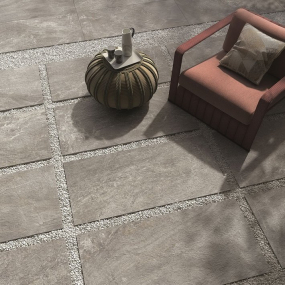 Керамогранит Panaria The Place 60х120 Strutturato, Suburb Grey, 20 мм